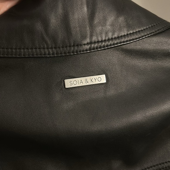 Soia & Kyo Leather Jacket sz XS - Picture 5 of 6